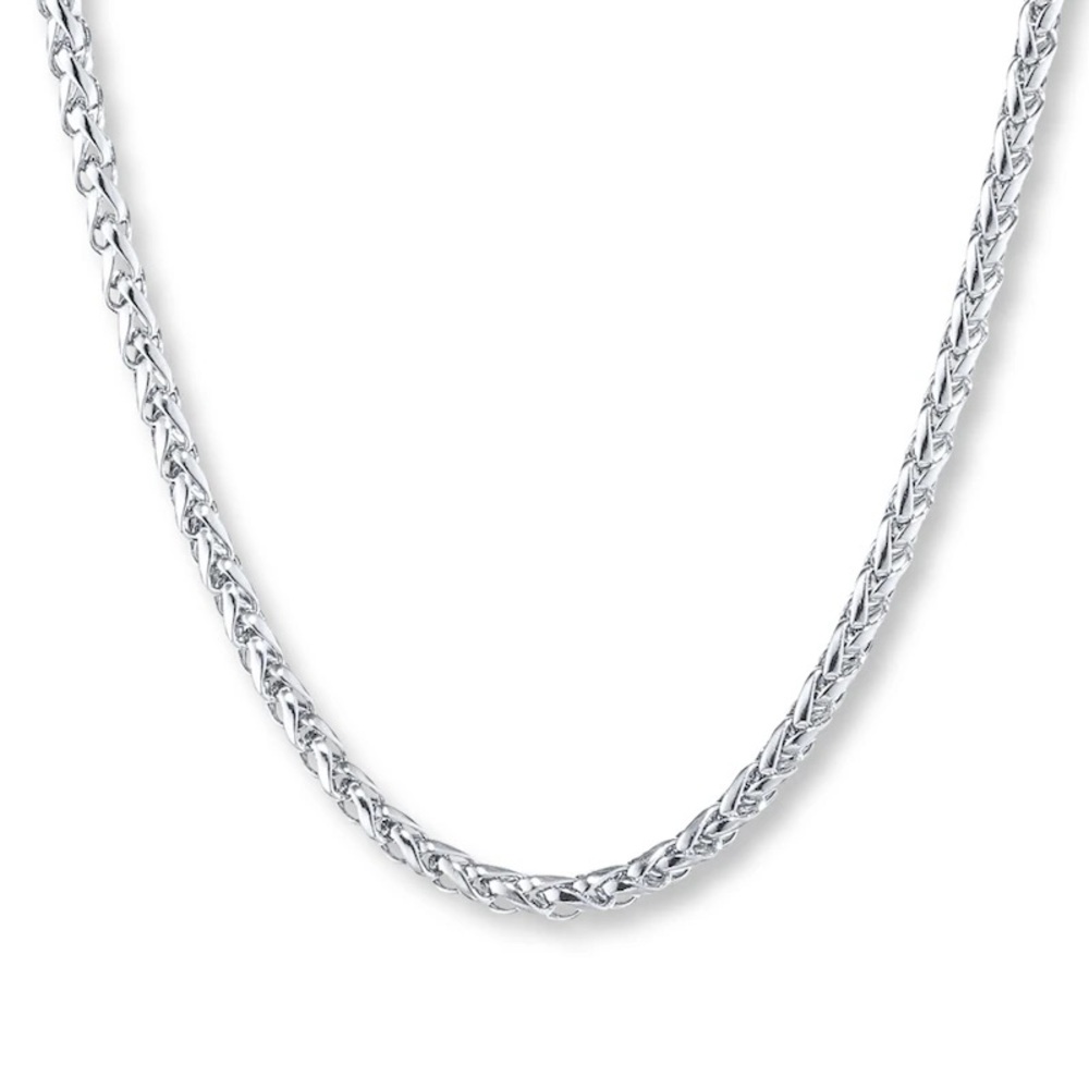 22” Stainless Steel 2.5mm Wheat Chain Necklace Silver NEW